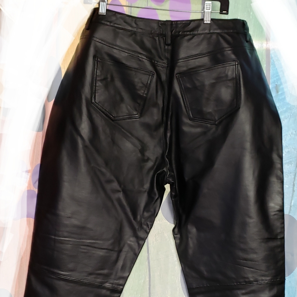 Jessica London size 16 Genuine black leather pants. Brand new with tags.
